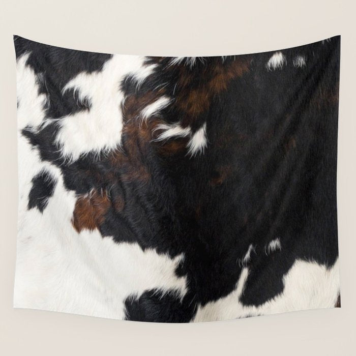 Cowhide Farmhouse Decor (photograph) Wall Tapestry Gallery Image 1