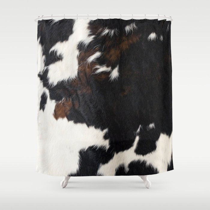 Cowhide Farmhouse Decor (photograph) Shower Curtain Gallery Image 1