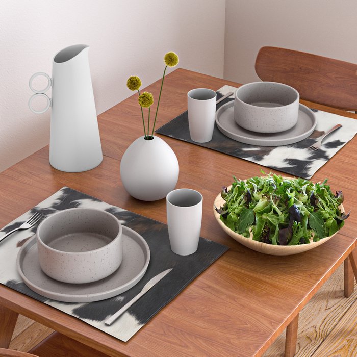 Cowhide Farmhouse Decor (photograph) Placemat Gallery Image 2
