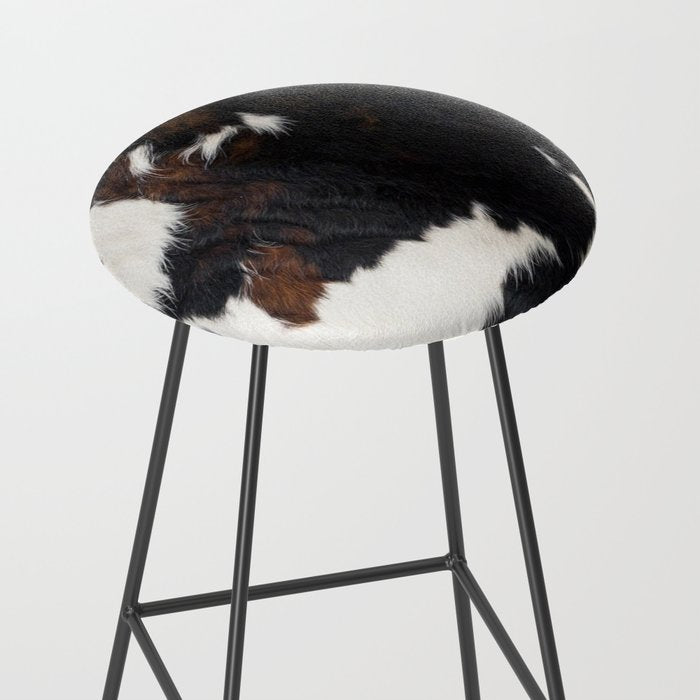 Cowhide Farmhouse Decor (photograph) Stool Gallery Image 2
