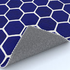 Hexagon Honeycomb Pattern - Navy Palette Rug Gallery Image 4