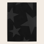 Stealth Grey and Jet Black Big Ol' Stars Poster Gallery Image 4