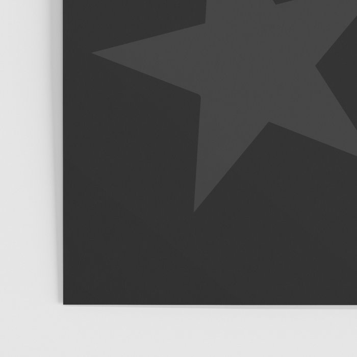 Stealth Grey and Jet Black Big Ol' Stars Poster Gallery Image 3