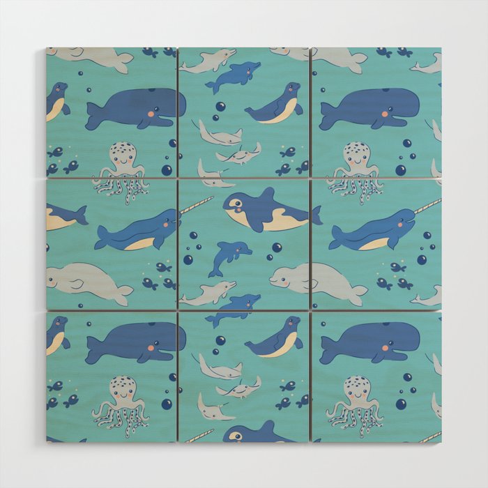 Sweet Sea Life Wood Wall Art Gallery Image 1
