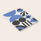 Bauhaus Mid Century Abstract Shapes black and blue  Notebook Gallery Image 3