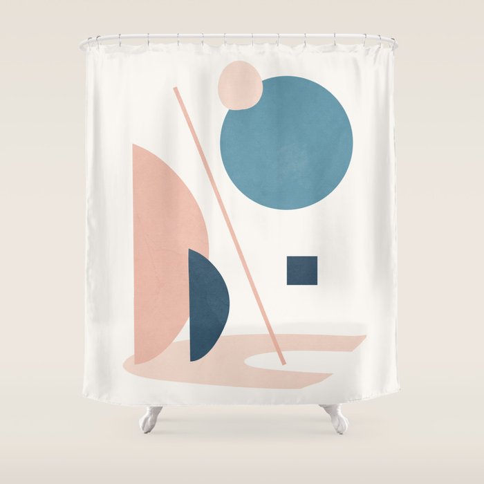 Abstract Minimal Shapes 34 Shower Curtain Gallery Image 1
