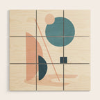 Abstract Minimal Shapes 34 Wood Wall Art Gallery Image 1