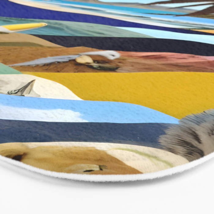The Beach Bound Surrealist 01, Collage Fantastic Surrealism Wild Fantasy, Ocean Beach Sea Avant-Garde, Creative Photographic Digital Abstract Graphic Bath Mat Gallery Image 3