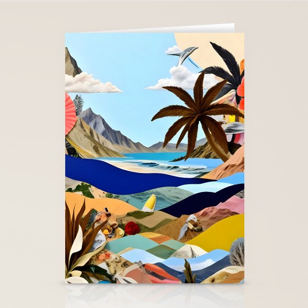 The Beach Bound Surrealist 01, Collage Fantastic Surrealism Wild Fantasy, Ocean Beach Sea Avant-Garde, Creative Photographic Digital Abstract Graphic Stationery Card Gallery Image 2