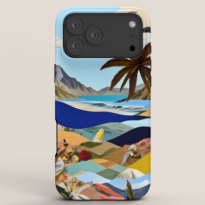 The Beach Bound Surrealist 01, Collage Fantastic Surrealism Wild Fantasy, Ocean Beach Sea Avant-Garde, Creative Photographic Digital Abstract Graphic iPhone Case Gallery Image 8