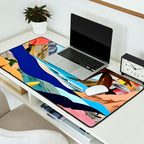 The Beach Bound Surrealist 01, Collage Fantastic Surrealism Wild Fantasy, Ocean Beach Sea Avant-Garde, Creative Photographic Digital Abstract Graphic Desk Mat Gallery Image 2