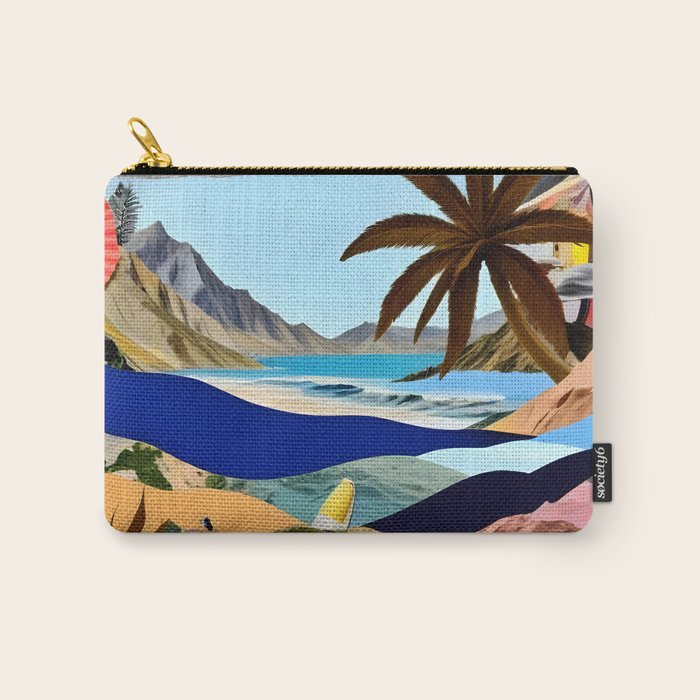 The Beach Bound Surrealist 01, Collage Fantastic Surrealism Wild Fantasy, Ocean Beach Sea Avant-Garde, Creative Photographic Digital Abstract Graphic Carry All Pouch Gallery Image 1