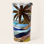 The Beach Bound Surrealist 01, Collage Fantastic Surrealism Wild Fantasy, Ocean Beach Sea Avant-Garde, Creative Photographic Digital Abstract Graphic Travel Mug Gallery Image 2