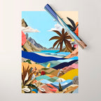 The Beach Bound Surrealist 01, Collage Fantastic Surrealism Wild Fantasy, Ocean Beach Sea Avant-Garde, Creative Photographic Digital Abstract Graphic Wrapping Paper Gallery Image 1