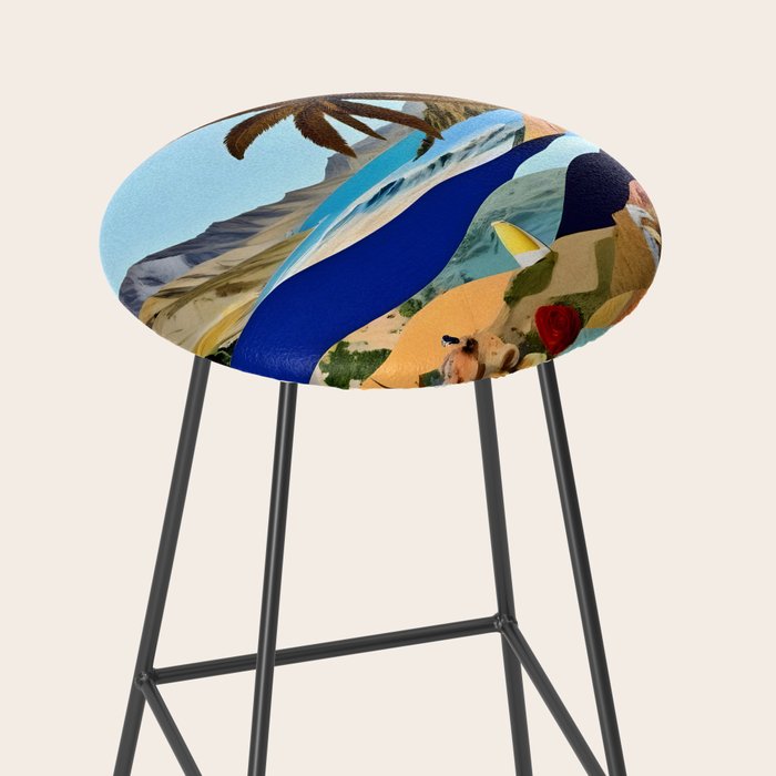 The Beach Bound Surrealist 01, Collage Fantastic Surrealism Wild Fantasy, Ocean Beach Sea Avant-Garde, Creative Photographic Digital Abstract Graphic Stool Gallery Image 2