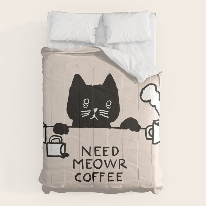 Need meowr coffee Comforter Gallery Image 6