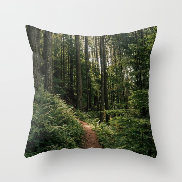 Walking through the Forest Throw Pillow Gallery Image 1