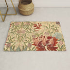 William Morris Antique Honeysuckle Embroidery Rug Gallery Image 1