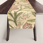 William Morris Antique Honeysuckle Embroidery Table Runner Gallery Image 1