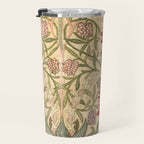William Morris Antique Honeysuckle Embroidery Travel Mug Gallery Image 3