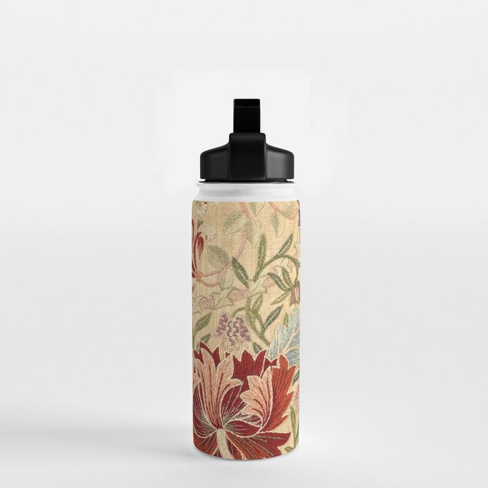 William Morris Antique Honeysuckle Embroidery Water Bottle Gallery Image 2
