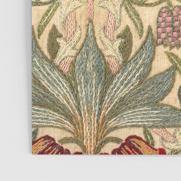 William Morris Antique Honeysuckle Embroidery Poster Gallery Image 3