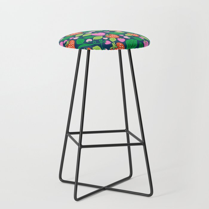 Strawberry Fields - Pink and Blue Stool Gallery Image 1