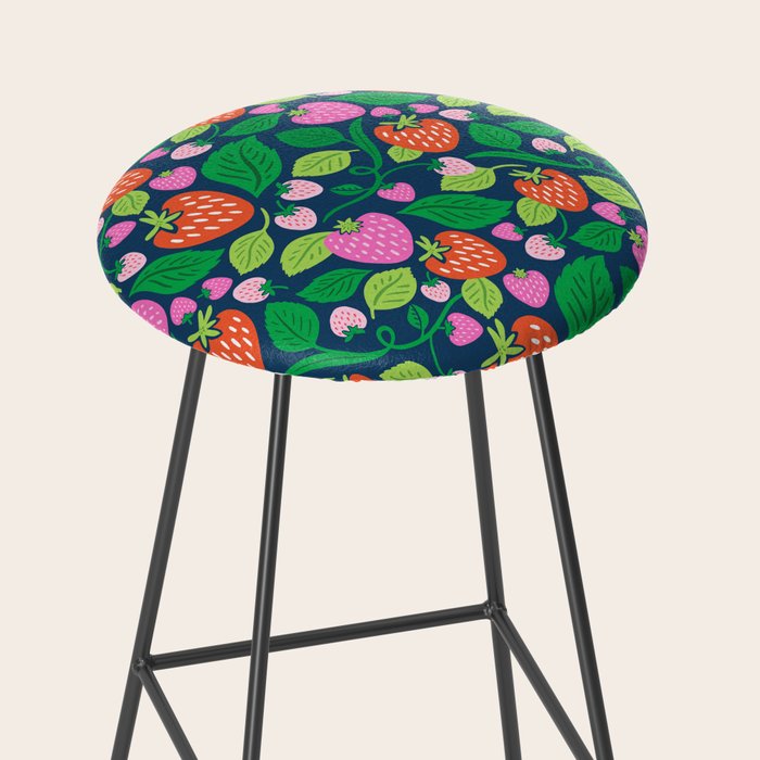Strawberry Fields - Pink and Blue Stool Gallery Image 2