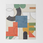 Colorful Shape Geometry 04 Throw Blanket Gallery Image 2
