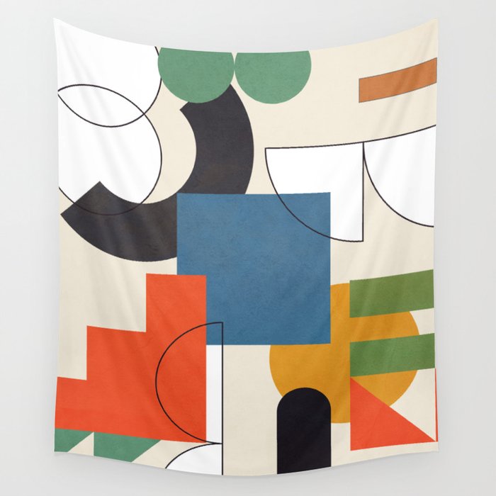 Colorful Shape Geometry 04 Wall Tapestry Gallery Image 4