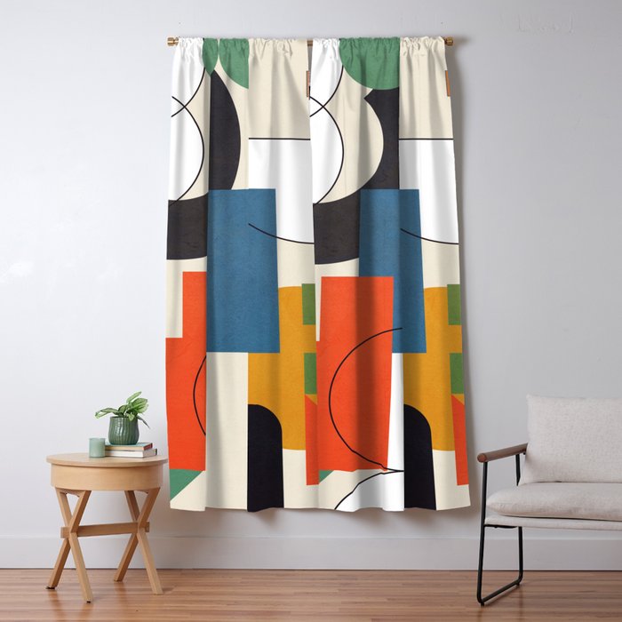 Colorful Shape Geometry 04 Window Curtain Gallery Image 5