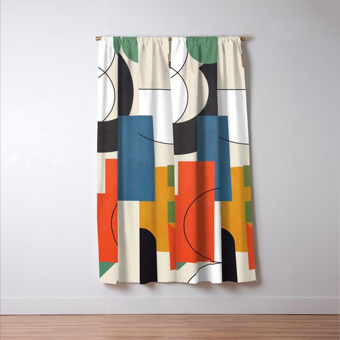 Colorful Shape Geometry 04 Window Curtain Gallery Image 3