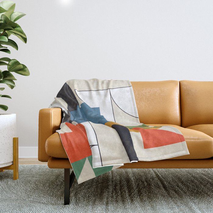 Colorful Shape Geometry 04 Throw Blanket Gallery Image 1