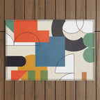 Colorful Shape Geometry 04 Outdoor Rug Gallery Image 1