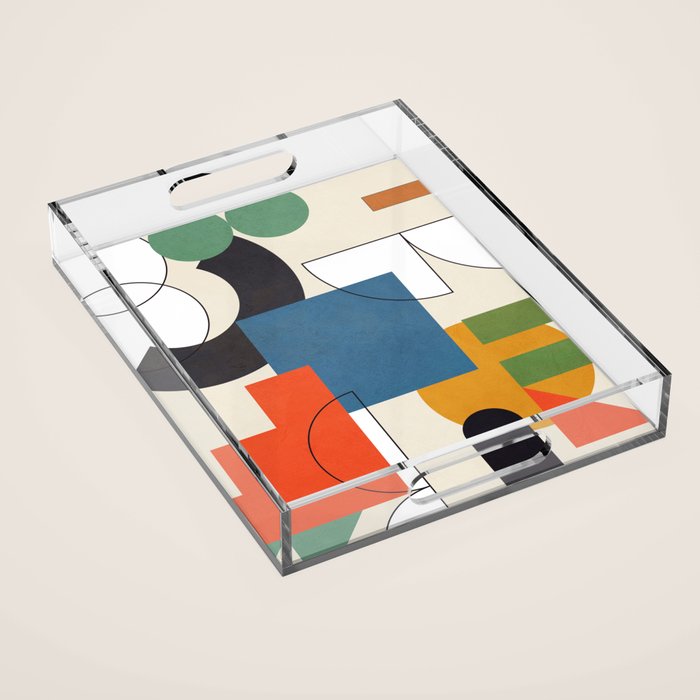Colorful Shape Geometry 04 Acrylic Tray Gallery Image 1