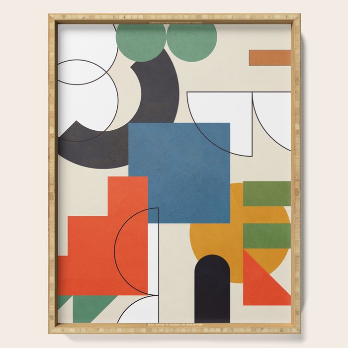 Colorful Shape Geometry 04 Serving Tray Gallery Image 1