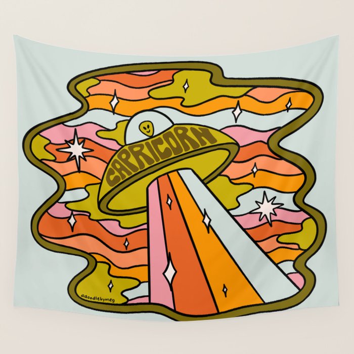 Capricorn UFO Wall Tapestry Gallery Image 4
