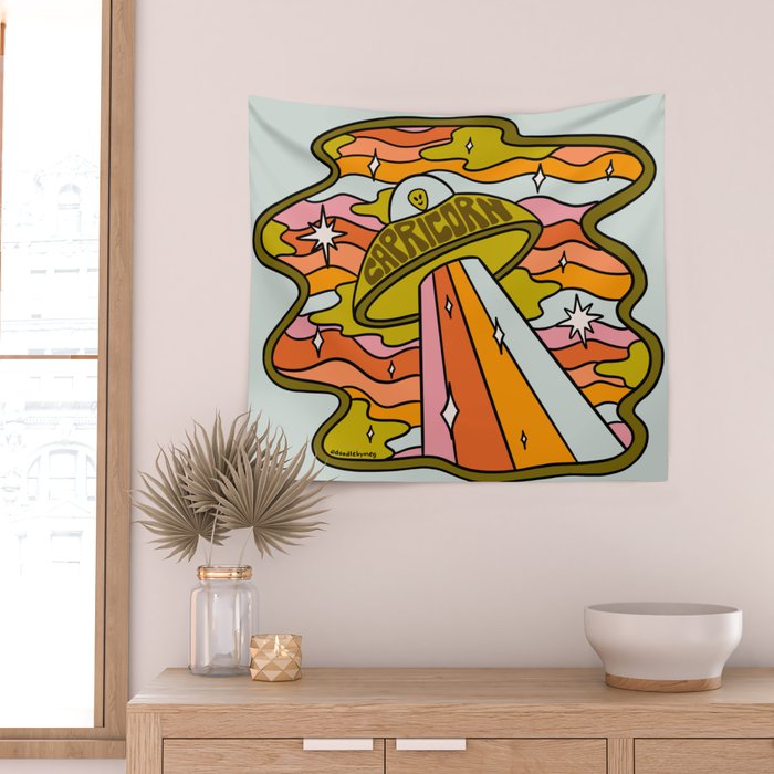 Capricorn UFO Wall Tapestry Gallery Image 2