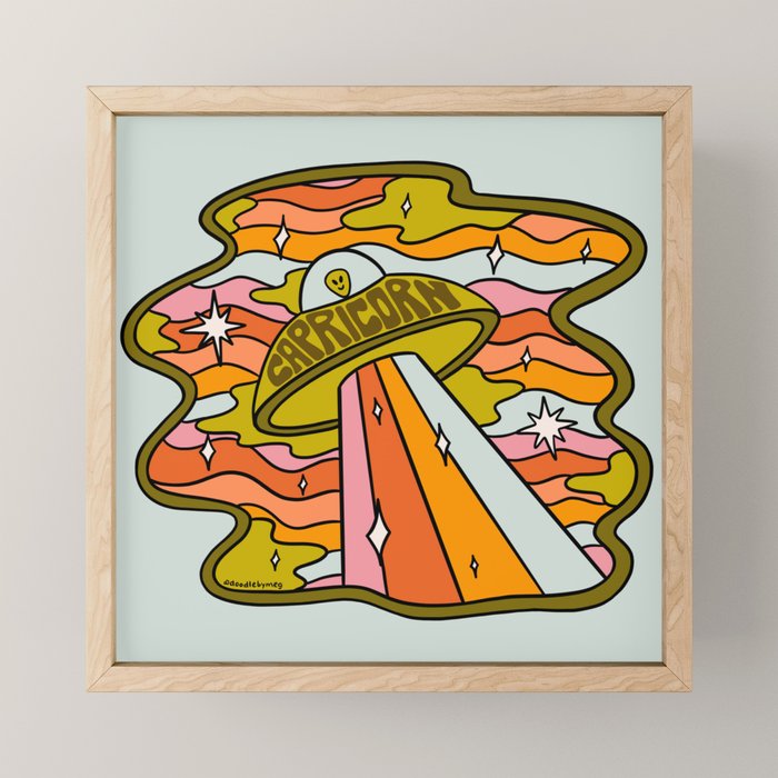 Capricorn UFO Mini Art Print Gallery Image 1