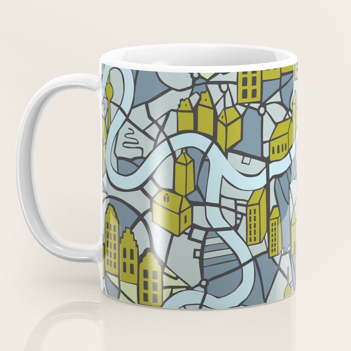 City life map moonless night Coffee Mug Gallery Image 3