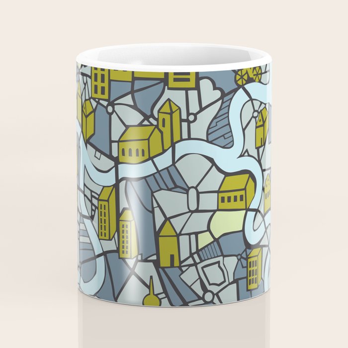 City life map moonless night Coffee Mug Gallery Image 4