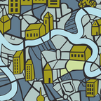 City life map moonless night Coffee Mug Gallery Image 2