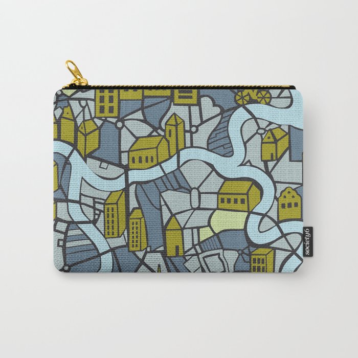 City life map moonless night Carry All Pouch Gallery Image 1