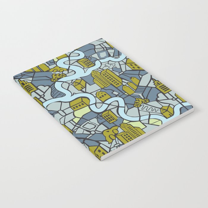 City life map moonless night Notebook Gallery Image 2