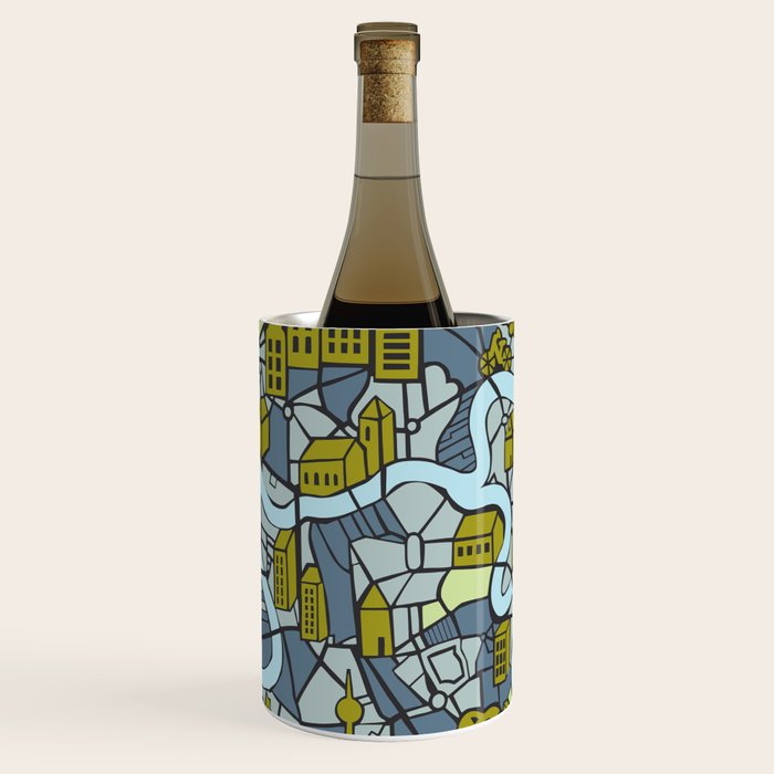 City life map moonless night Wine Chiller Gallery Image 1