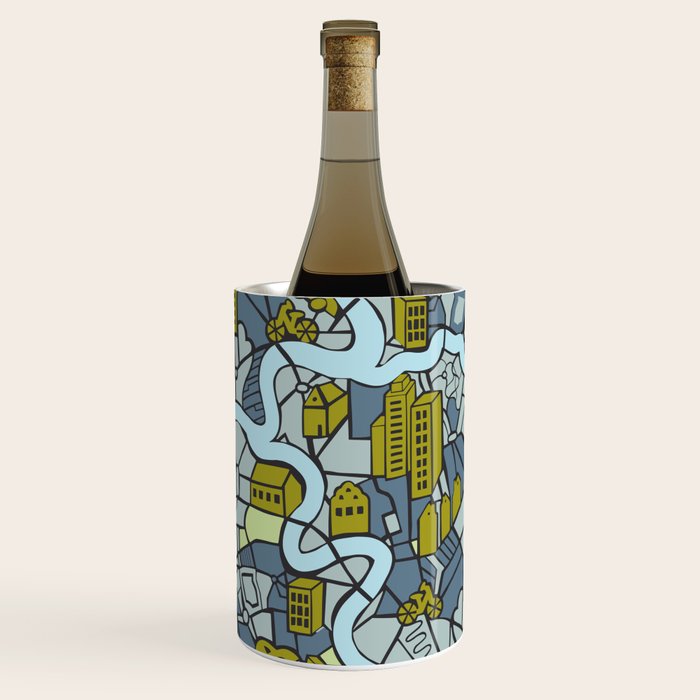 City life map moonless night Wine Chiller Gallery Image 3