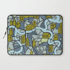 City life map moonless night Laptop Sleeve Gallery Image 1