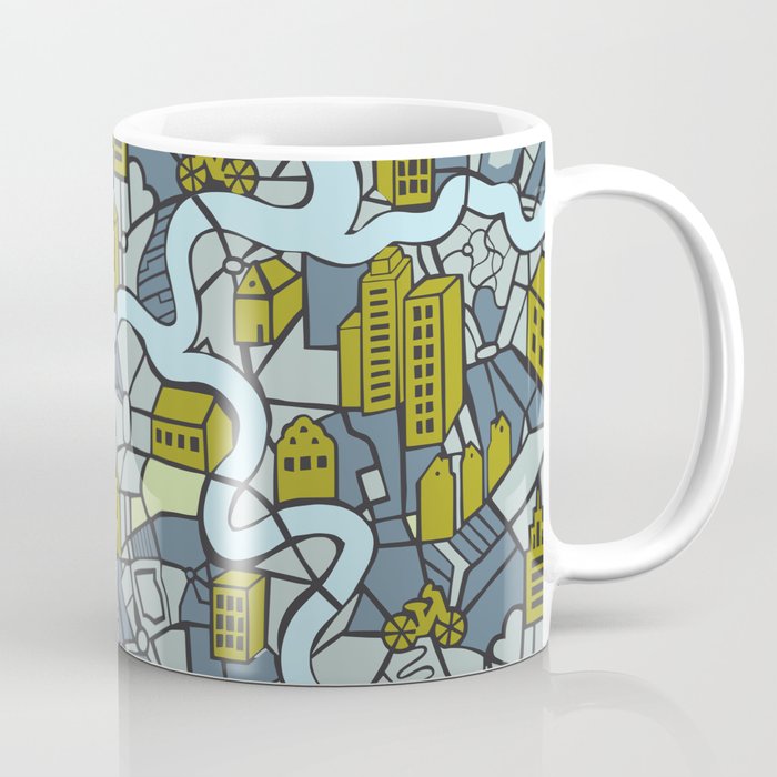 City life map moonless night Coffee Mug Gallery Image 1