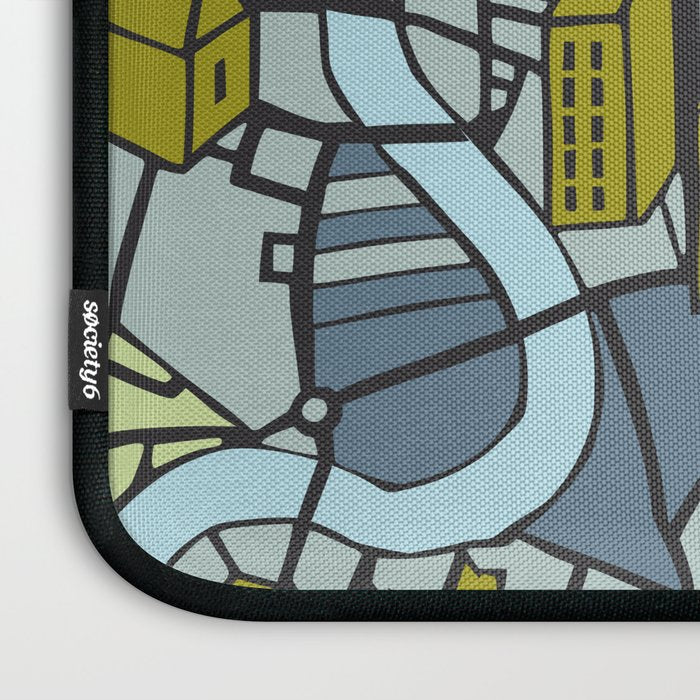 City life map moonless night Laptop Sleeve Gallery Image 3