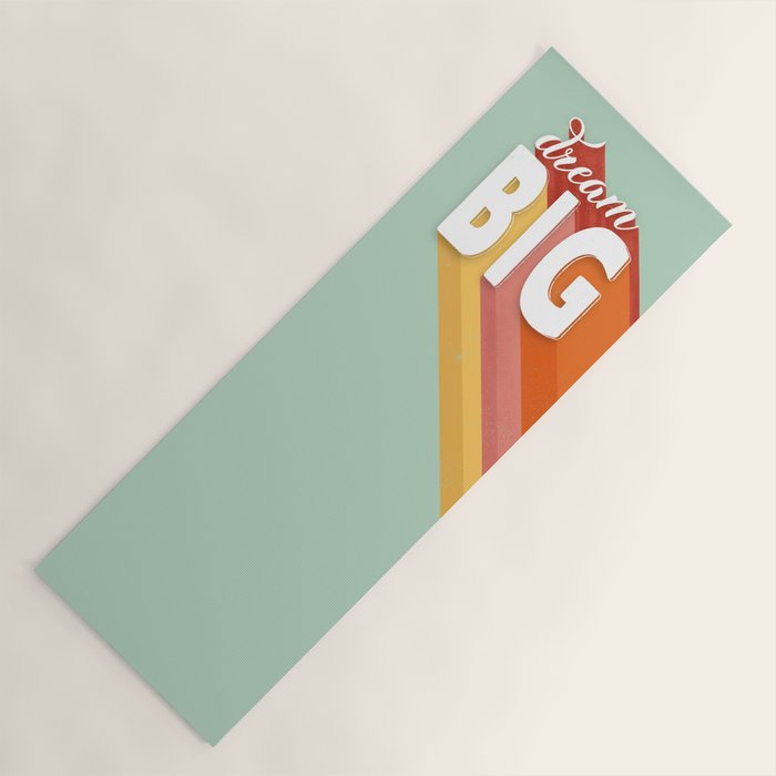DREAM BIG - positive typography Yoga Mat Gallery Image 1